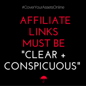 how to disclose affiliate links on your website