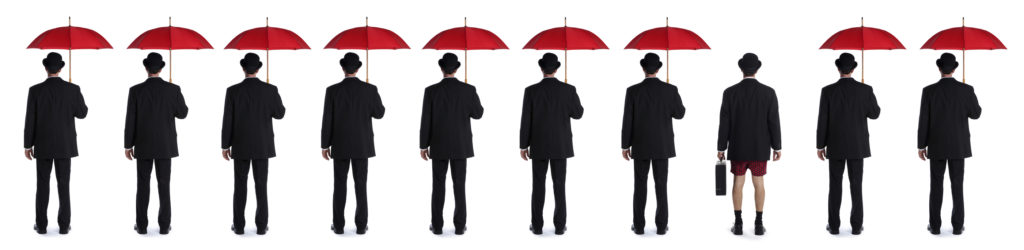This is a conceptual photo relating to business insurance and protection. All of the business men are isolated on white with a drop shadow underneath.Click on the links below to view lightboxes.